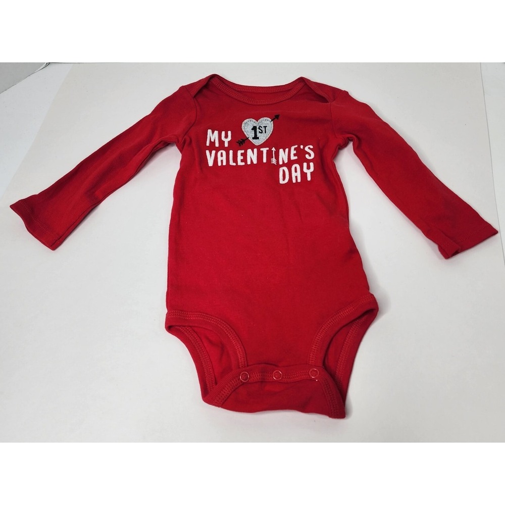 Carter's Just One You Baby's First Valentine's Red Sz 12 Month One Piece New